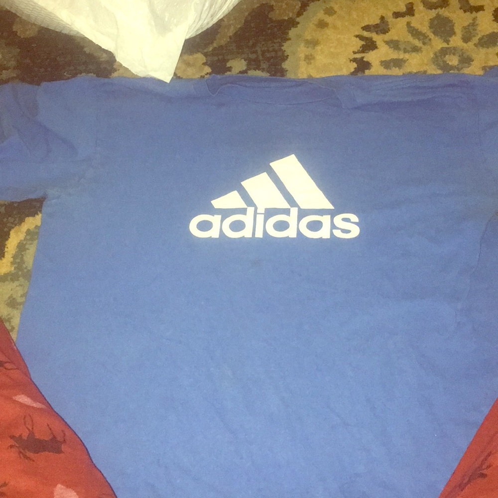 Blue adidas tee shirt